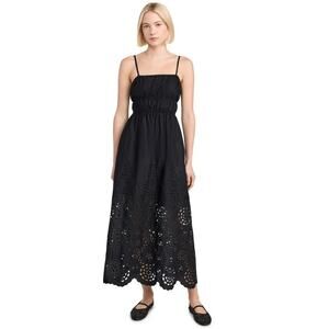 Madewell Embroidered Tank Poplin Trendy Midi Dress US Women's 4 New